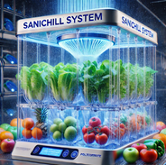 SANICHILL enclosed sanitizing system with UV lighting